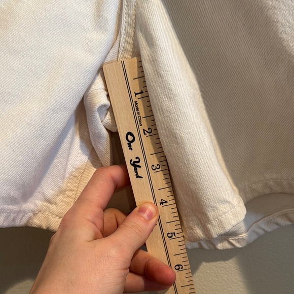 NWT AGOLDE Cream Denim Shorts Stella Short High Rise Baggy Short Size 31 - Picture 12 of 13